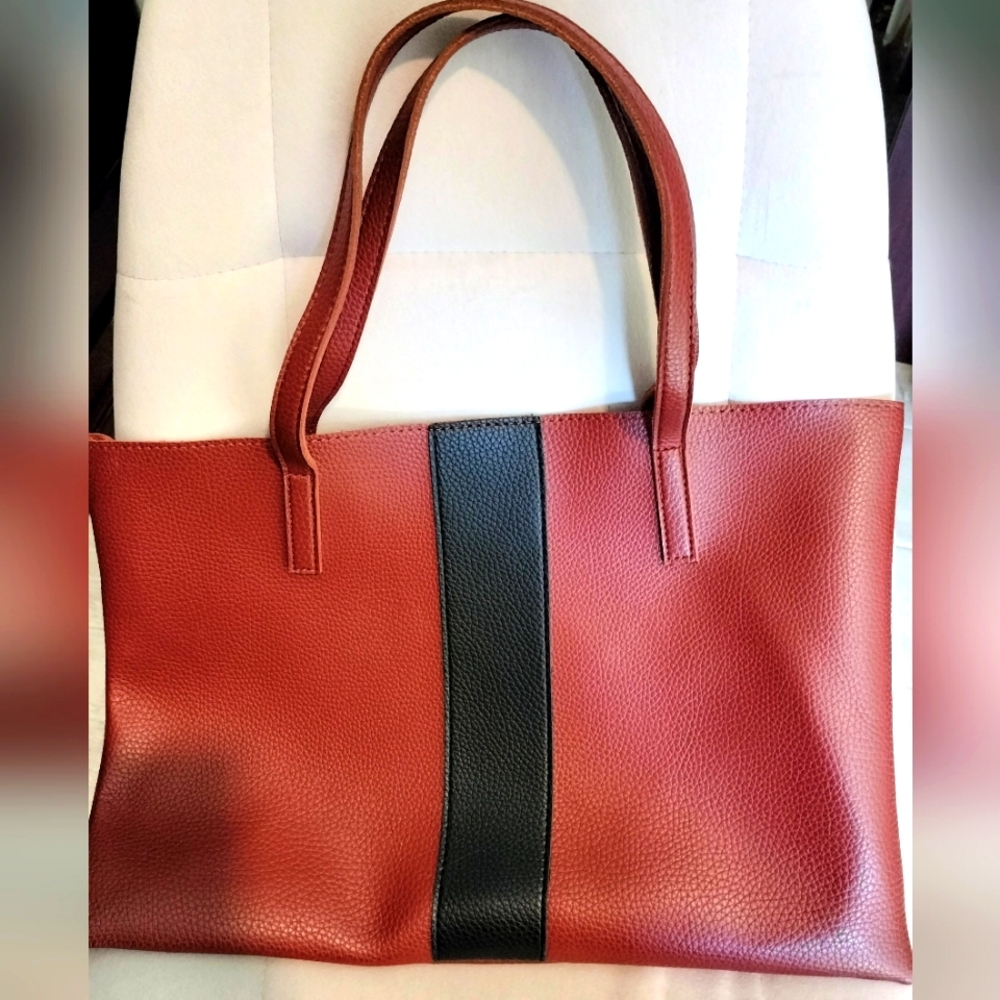 Vince Camuto Brown Vegan Leather Tote Bag